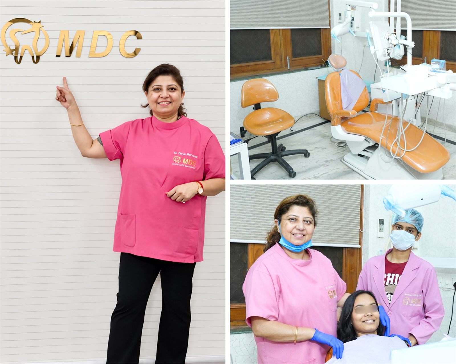 Marwaha Dental Clinic doctors, patients, and treatment room in Gurugram