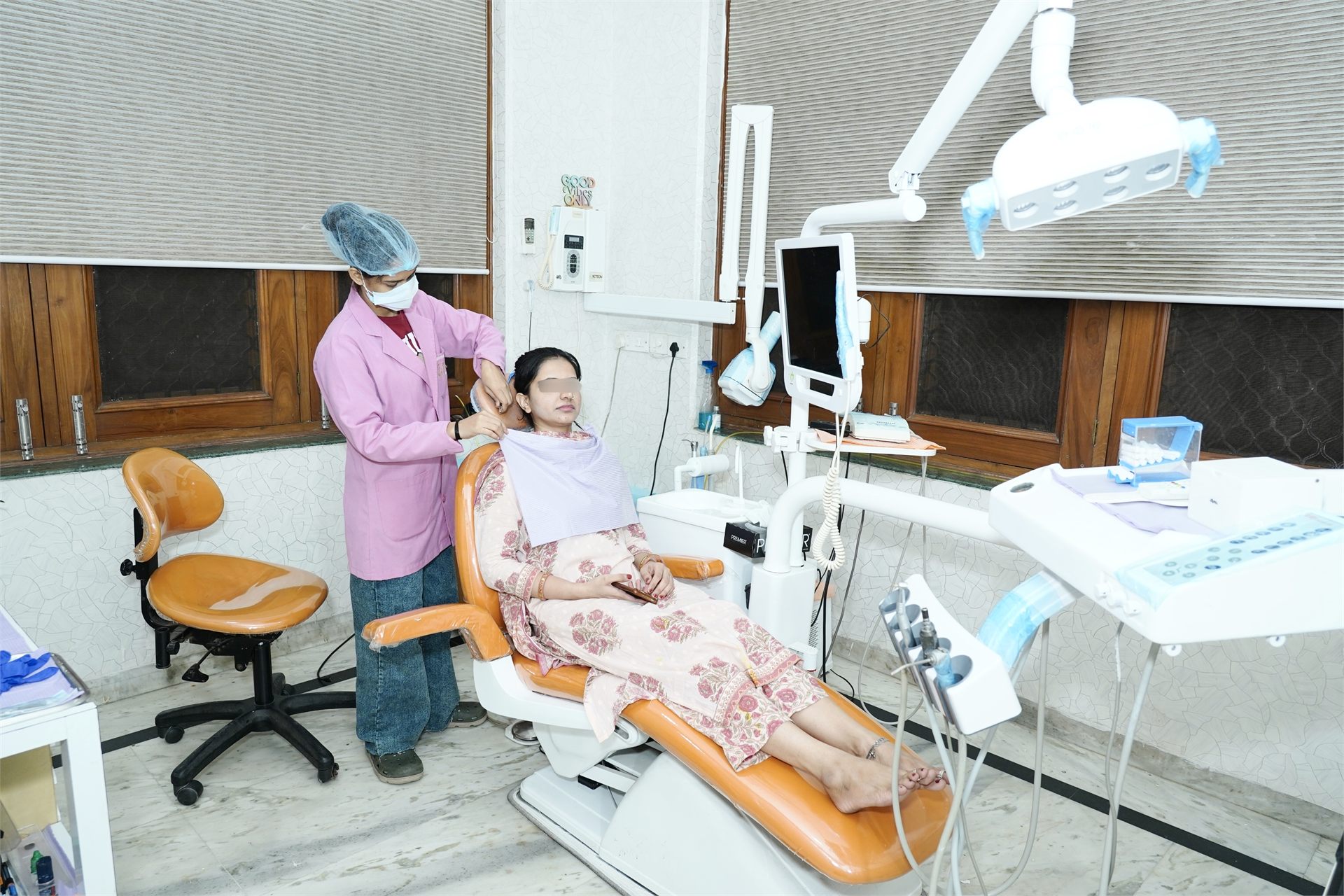 Dental treatment in progress at Marwaha Dental Clinic in Gurugram